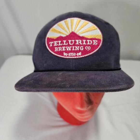 Courdroy Telluride Brewing CO Hat. Blue Beer Colorado Gear Brewery - Picture 2 of 8